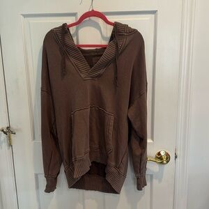 brown aerie hoodie
